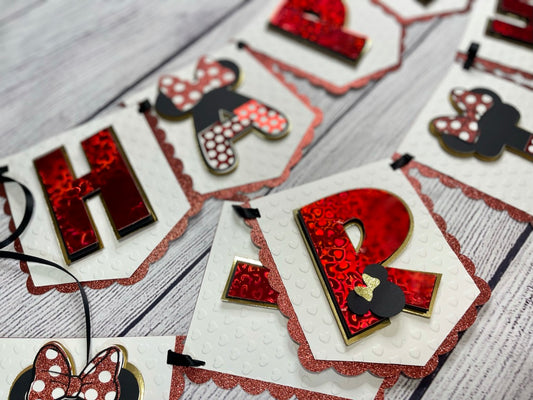 Minnie Mouse theme oh twodles birthday banner