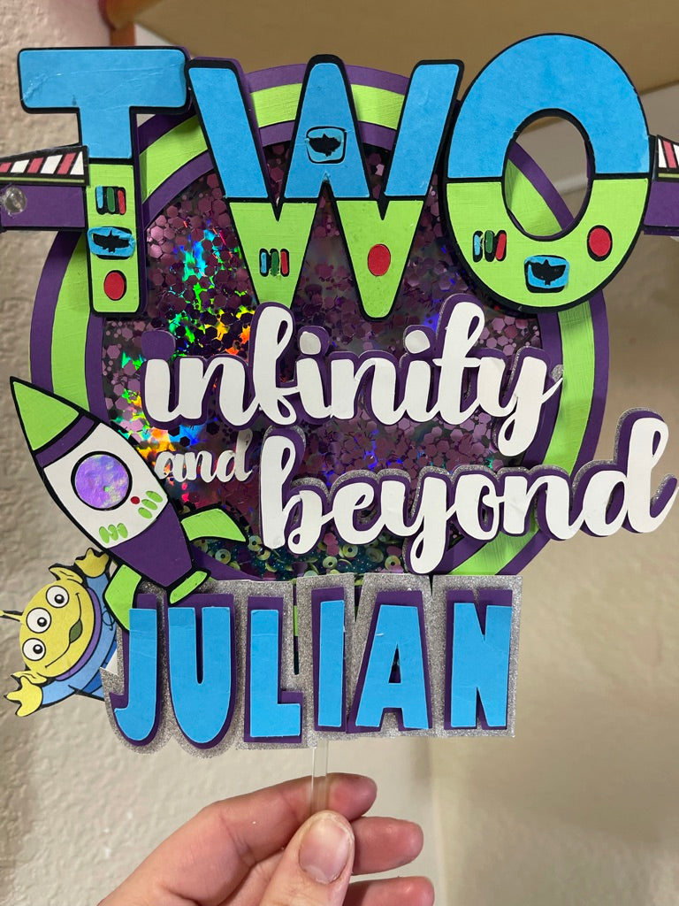 Toy Story Cake Topper | Buzz Lightyear "Two Infinity" Birthday | Sullycelebrates