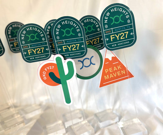 Custom Corporate Event Centerpieces | Branded Acrylic Table Decor | Bulk Orders Available