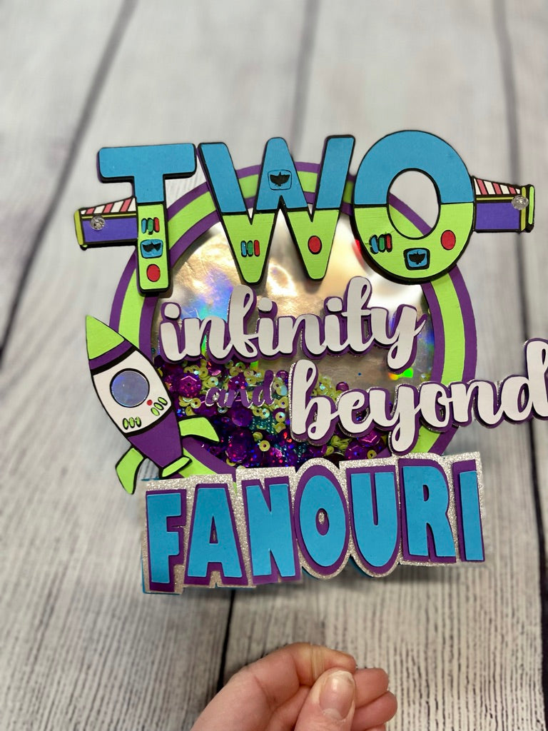 Toy Story Cake Topper | Buzz Lightyear "Two Infinity" Birthday | Sullycelebrates